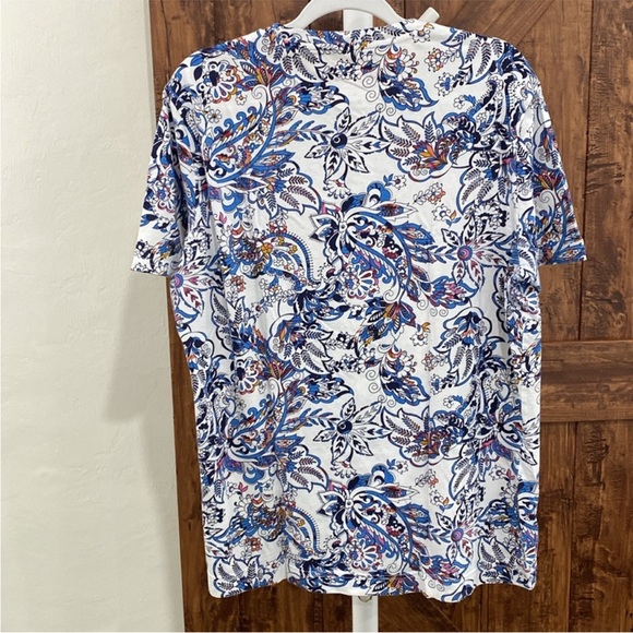 Robert Graham Paisley colorful abstract print short sleeve tee shirt size large - Picture 5 of 11